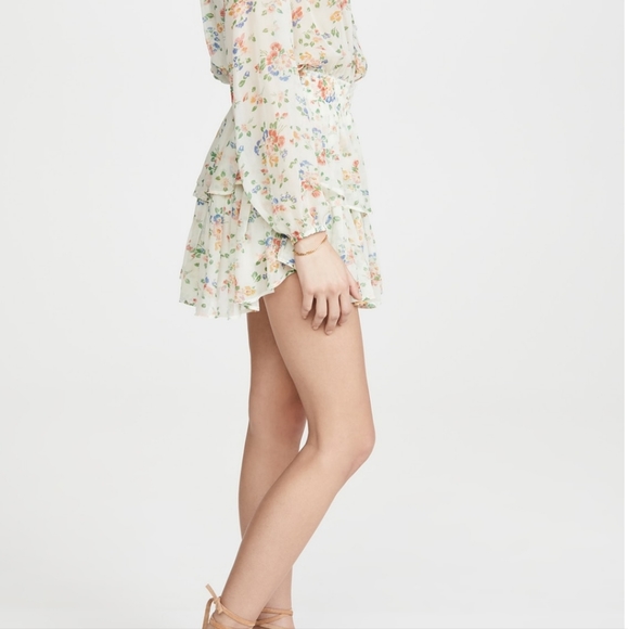 Loveshackfancy popover mini dress floral confetti Medium - Picture 6 of 14